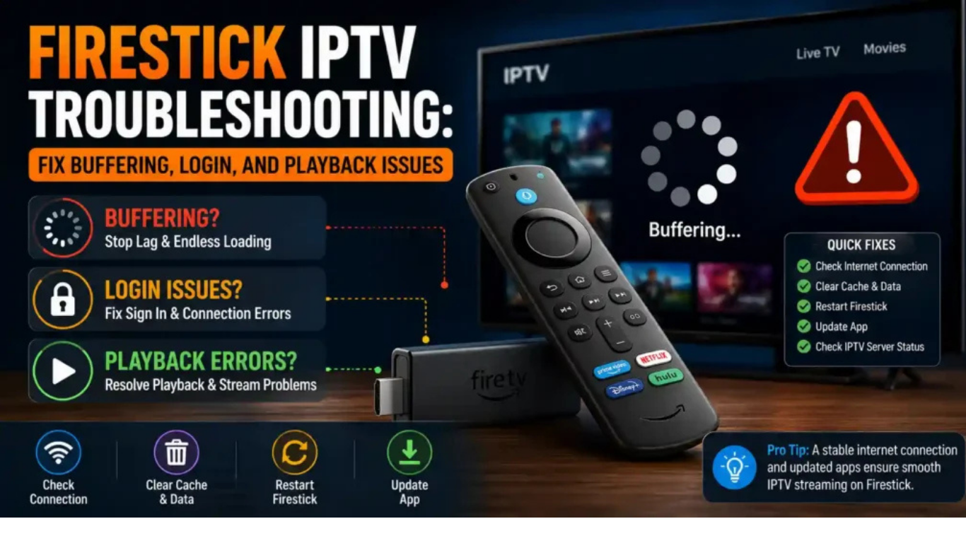 How to Fix IPTV Problems Buffering, Freezing, Login Failures, and Playback Issues